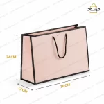 ساک دستی گلاسه ۲۵۰ گرم صورتی قابدار